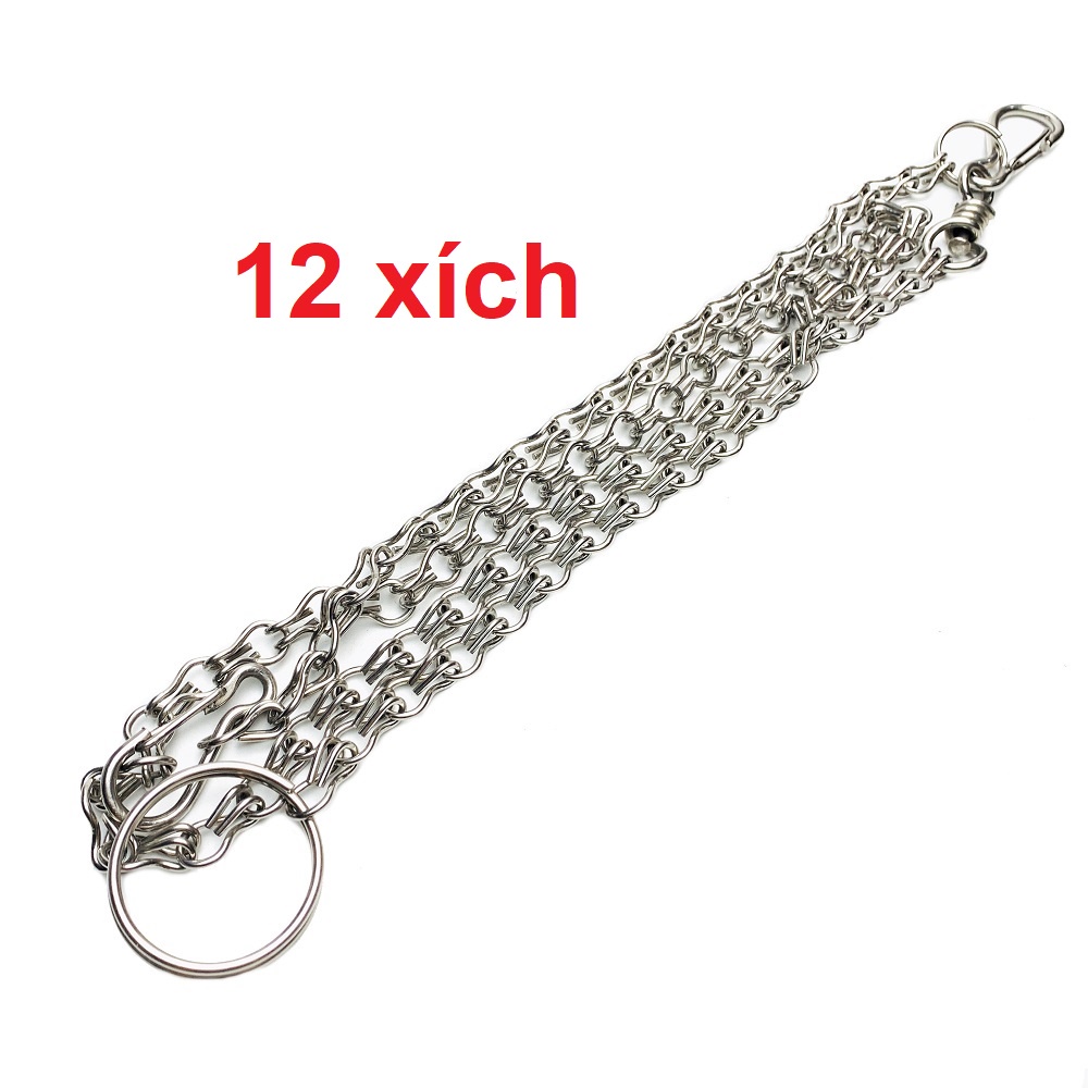 Dây Xích thú cưng inox kèm vòng cổ 103cm+35cm