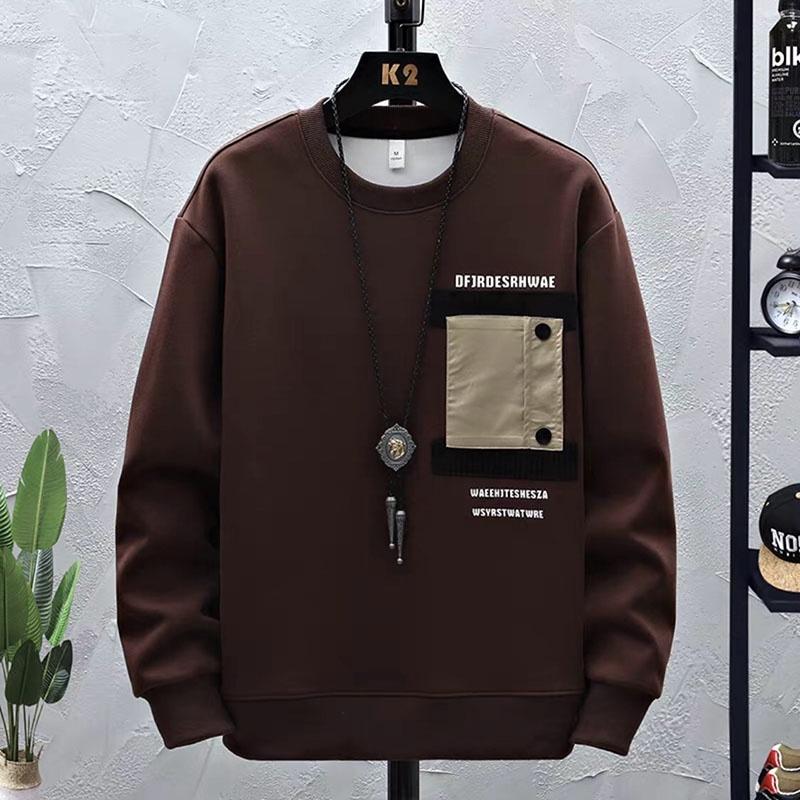 Áo Sweater Nỉ Nam From Rộng Cổ Tròn Bo Gấu Phối Họa Tiết Túi Ngực Thời Trang Zenkonu TOP NAM 240V4