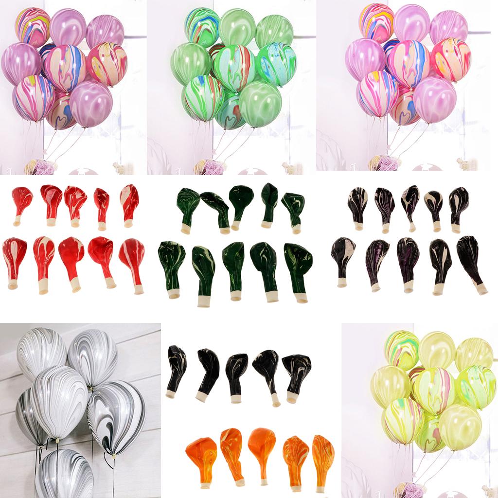 10pcs Agate Color Painted Latex Balloons Wedding Birthday Party Decor