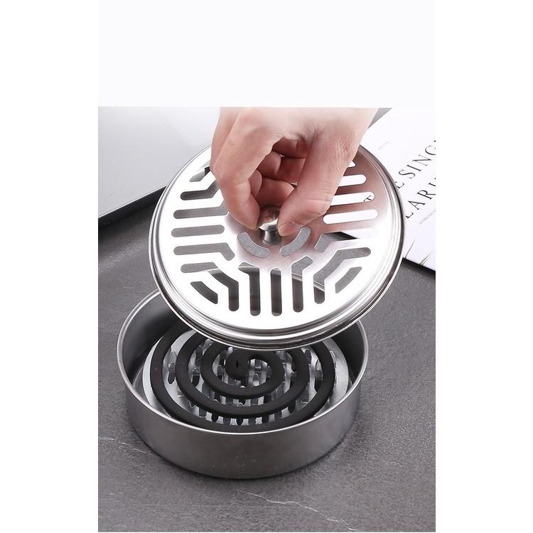 Khay iNox Thắp Nhang Muỗi iNox Chống Cháy - GOOD DEAL