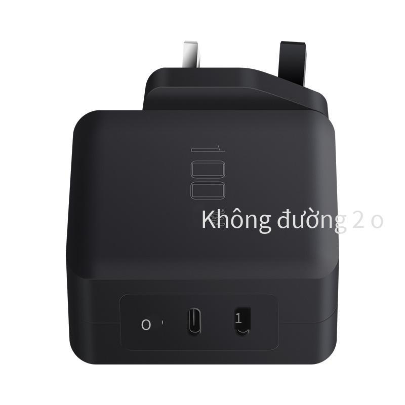 Kiểu dáng mới nhất GaN gallium nitride PD100W Đầu sạc cổng C+C kép C tiêu chuẩn Anh Bộ sạc nhanh đa giao thức PPS được chứng nhận UKCA