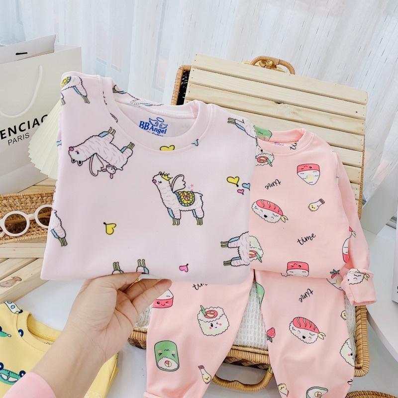 bộ nỉ bé trai,bé gái hàng bb angel sz đại 23-33kg.chất nỉ dày mịn đẹp ,ko bai,ko xù