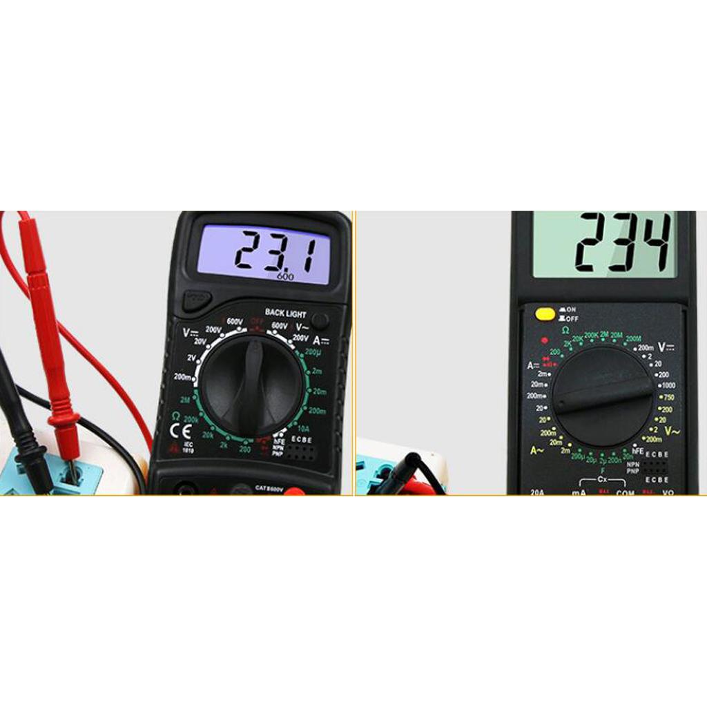 XL830L Portable LCD Auto Ranging Digital Multimeter AC DC OHM Volt Tester