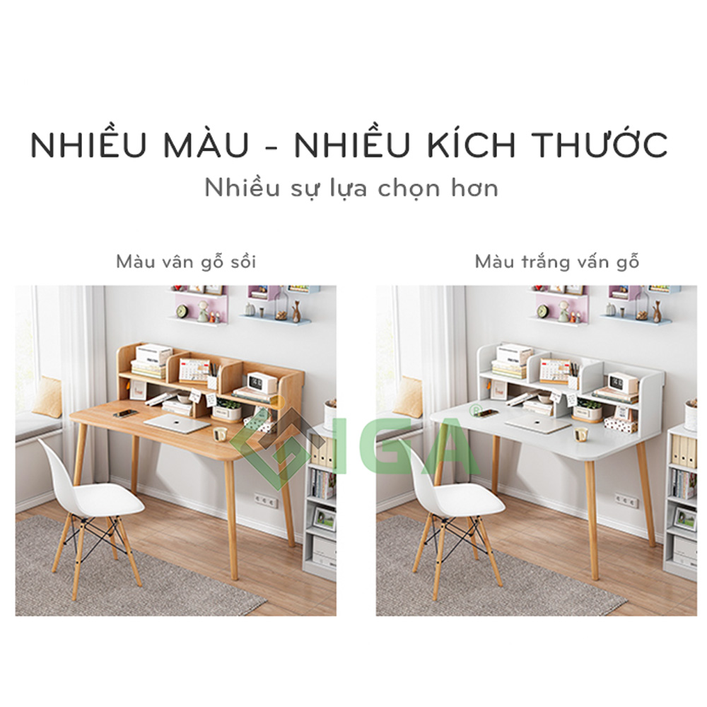 Bàn học, bàn làm việc có giá kệ sách thương hiệu GAPI.GP197