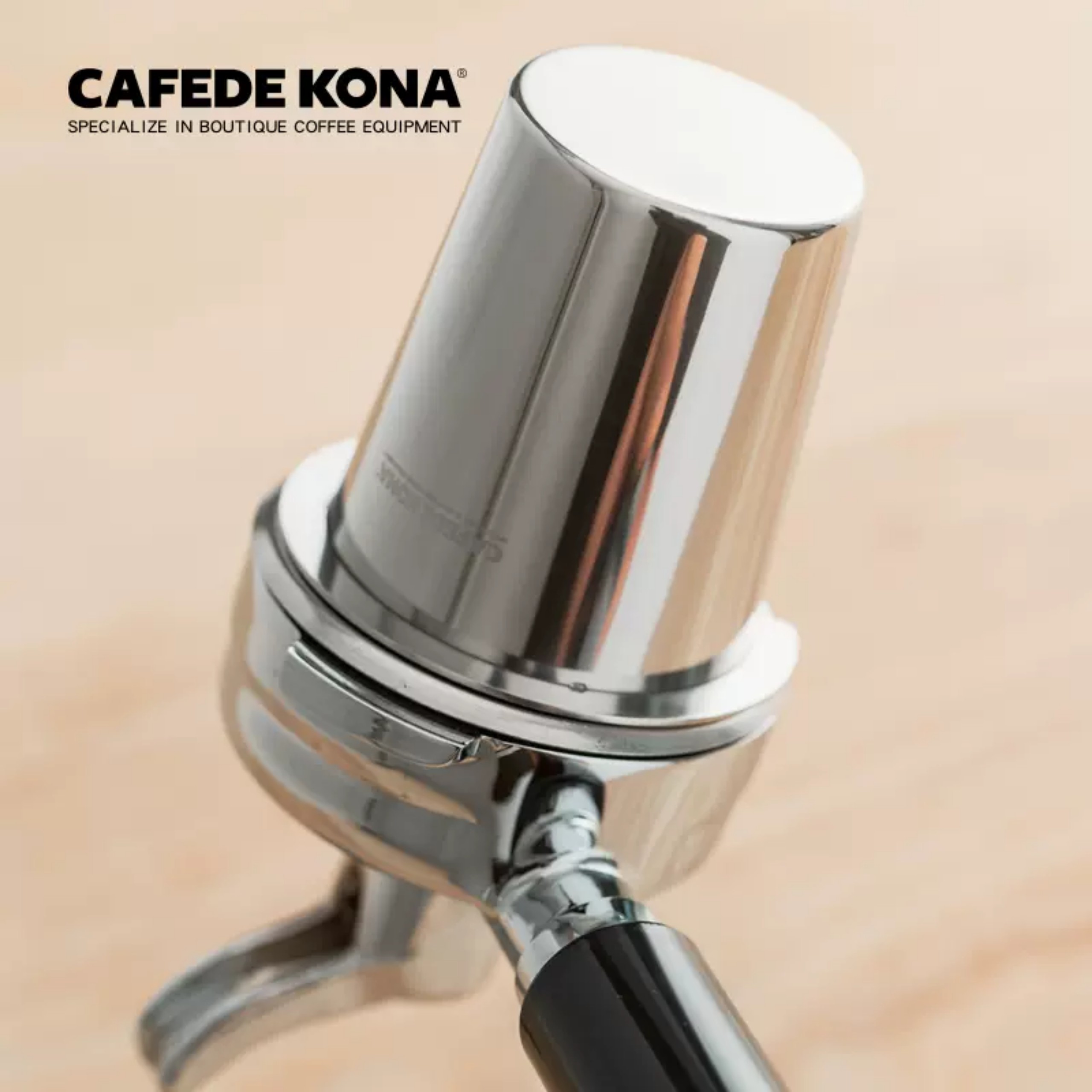 Ly dosing cup inox hứng đựng cà phê cho máy xay EK43 và espresso Cafede Kona