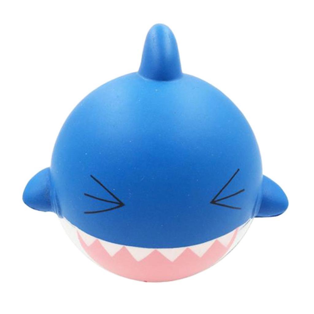 New Squishy Soft Slow Rising Squishes Toys TPR Stress Relief Shark Toy