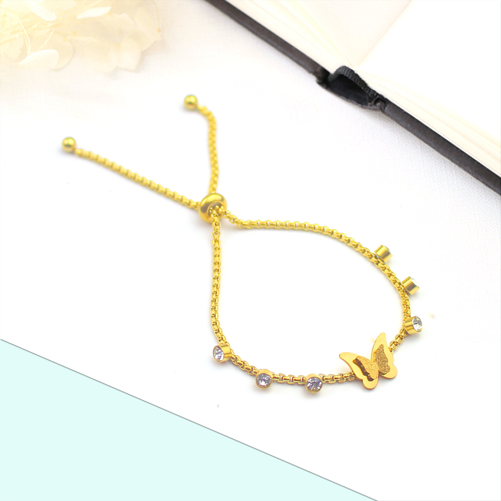 Lắc tay nữ Titan con bướm, thiết kế dây rút linh hoạt