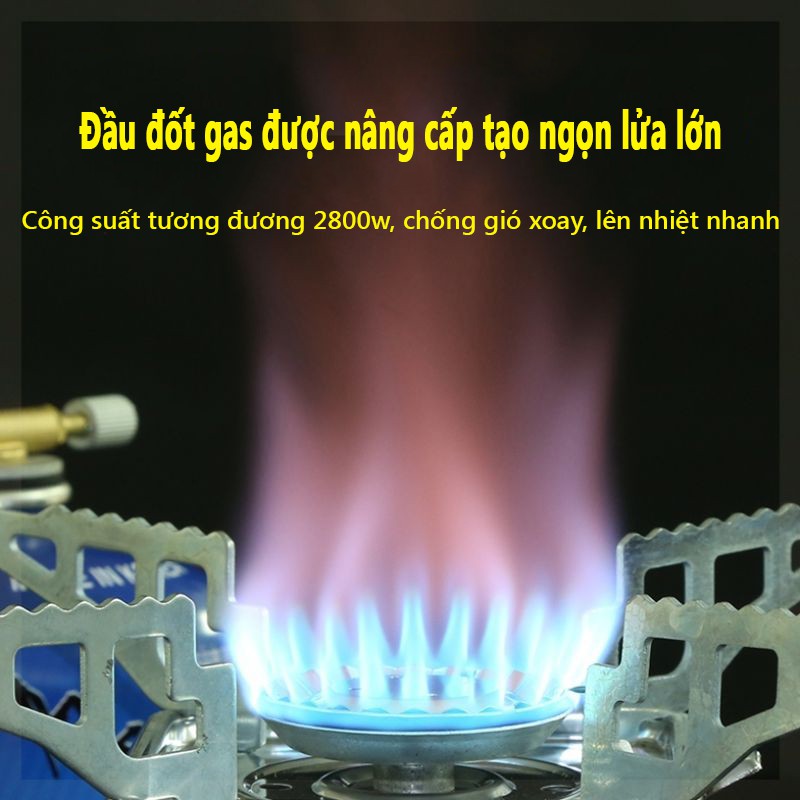 Bếp Gas Mini Du Lịch, Bếp Gas Cắm Trại Siêu Nhỏ Gọn Có Dây Nối Bình Gas An Toàn - Hàng Chính Hãng MINIIN