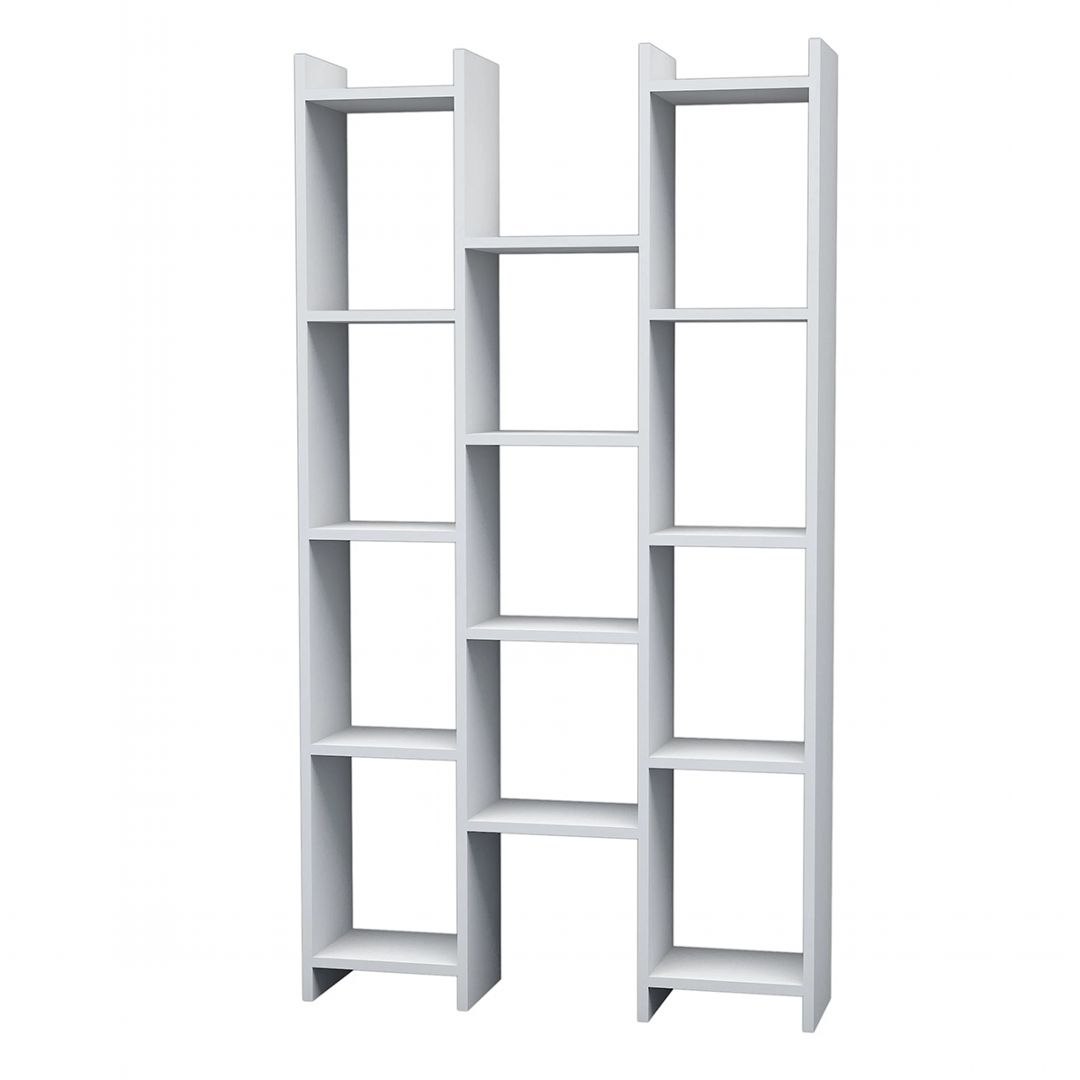 Kệ sách, kệ trang trí gỗ hiện đại SMLIFE Burukku | Gỗ MDF dày 17mm chống ẩm | D90xR22xC160cm