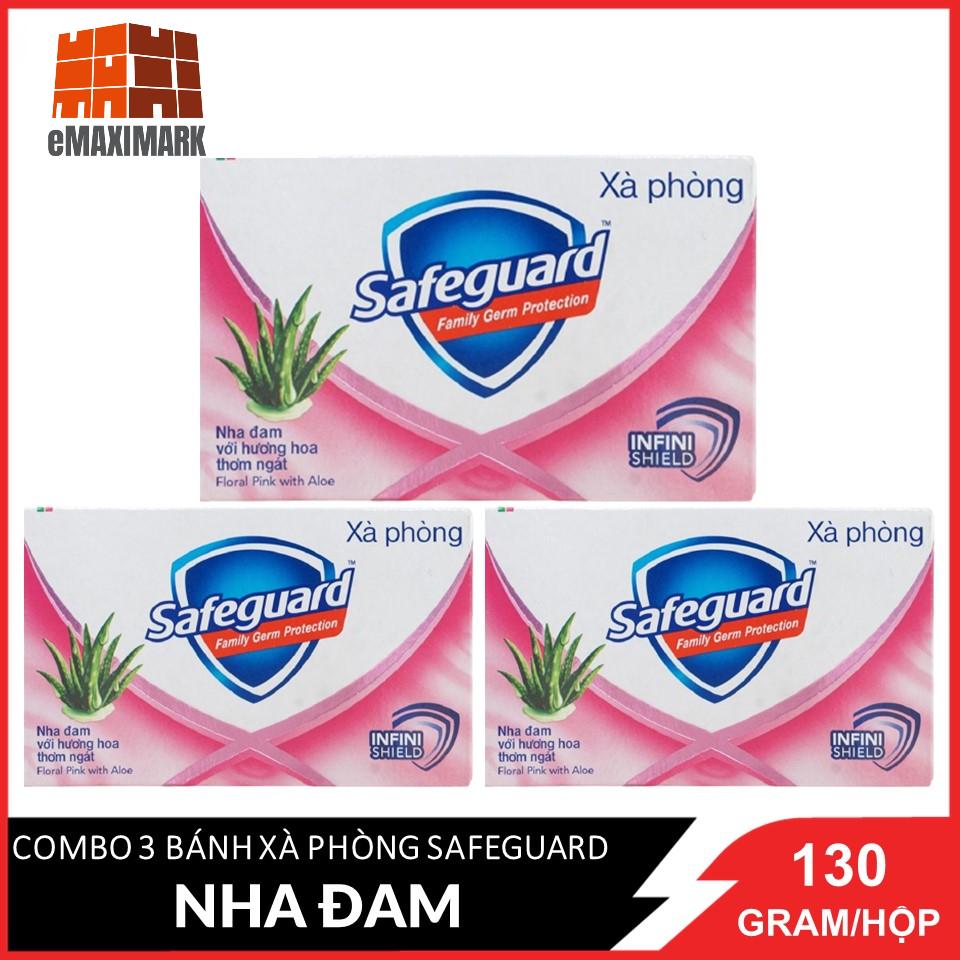 COMBO 3 bánh Safeguard Nha đam (Hồng) 130gX3