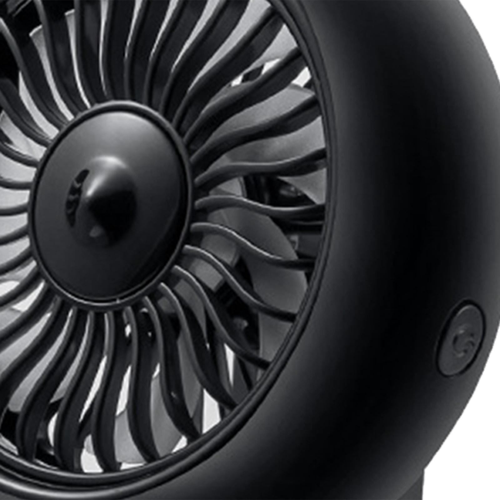 Car Fan, Air Vent Mount USB Fan with Colorful Light Universal Cooling Fan Fit for SUV
