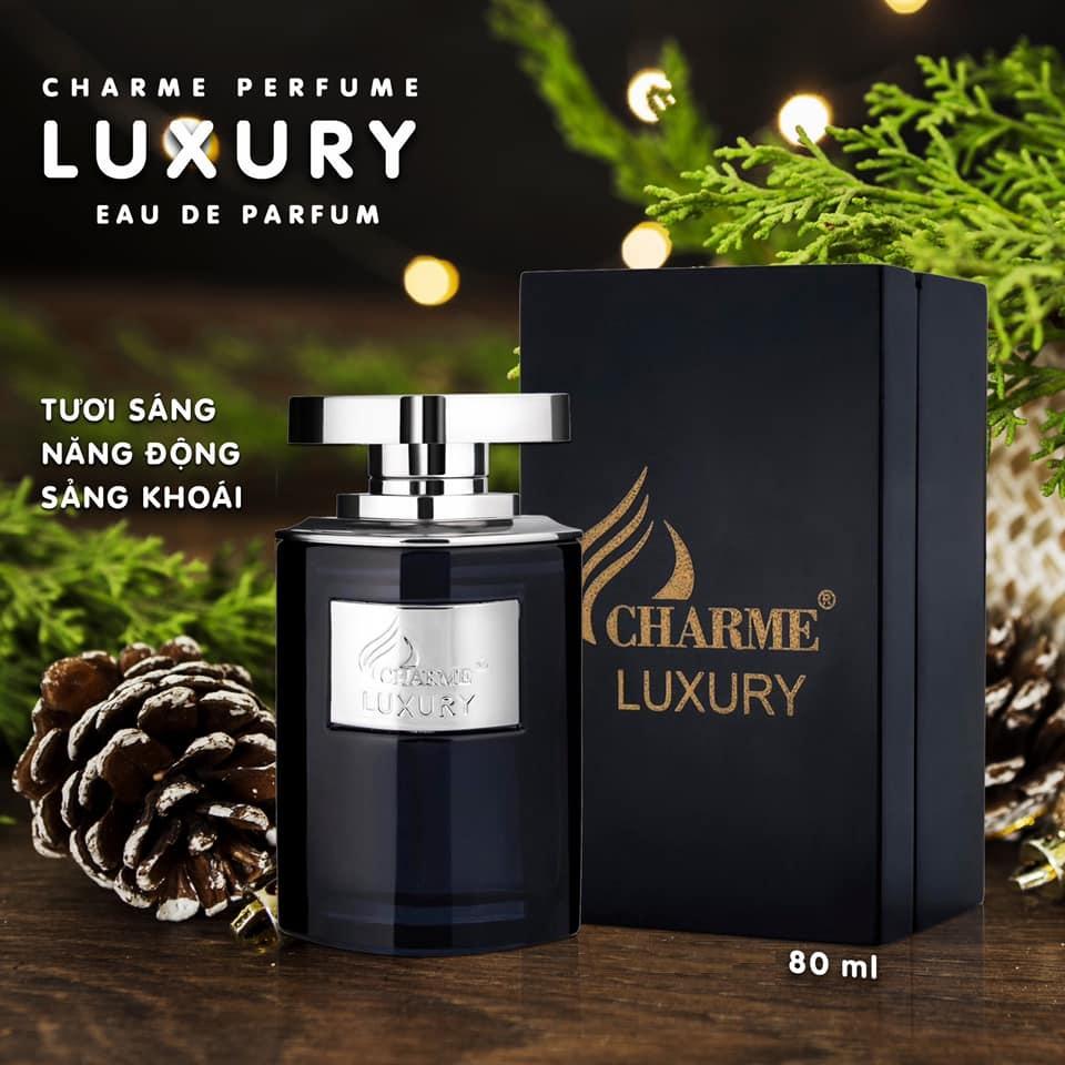 Nước Hoa Nam CHARME LUXURY Hương Mát Lạnh Pha Chút Nồng Ấm 80ml