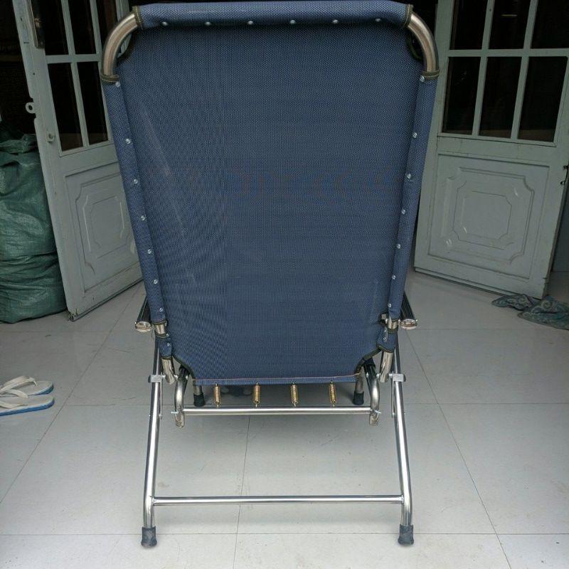 (Chất Lượng)Ghế Bố Xếp Inox BÔNG MAI( since 1984) - dày nặng 7,8kg