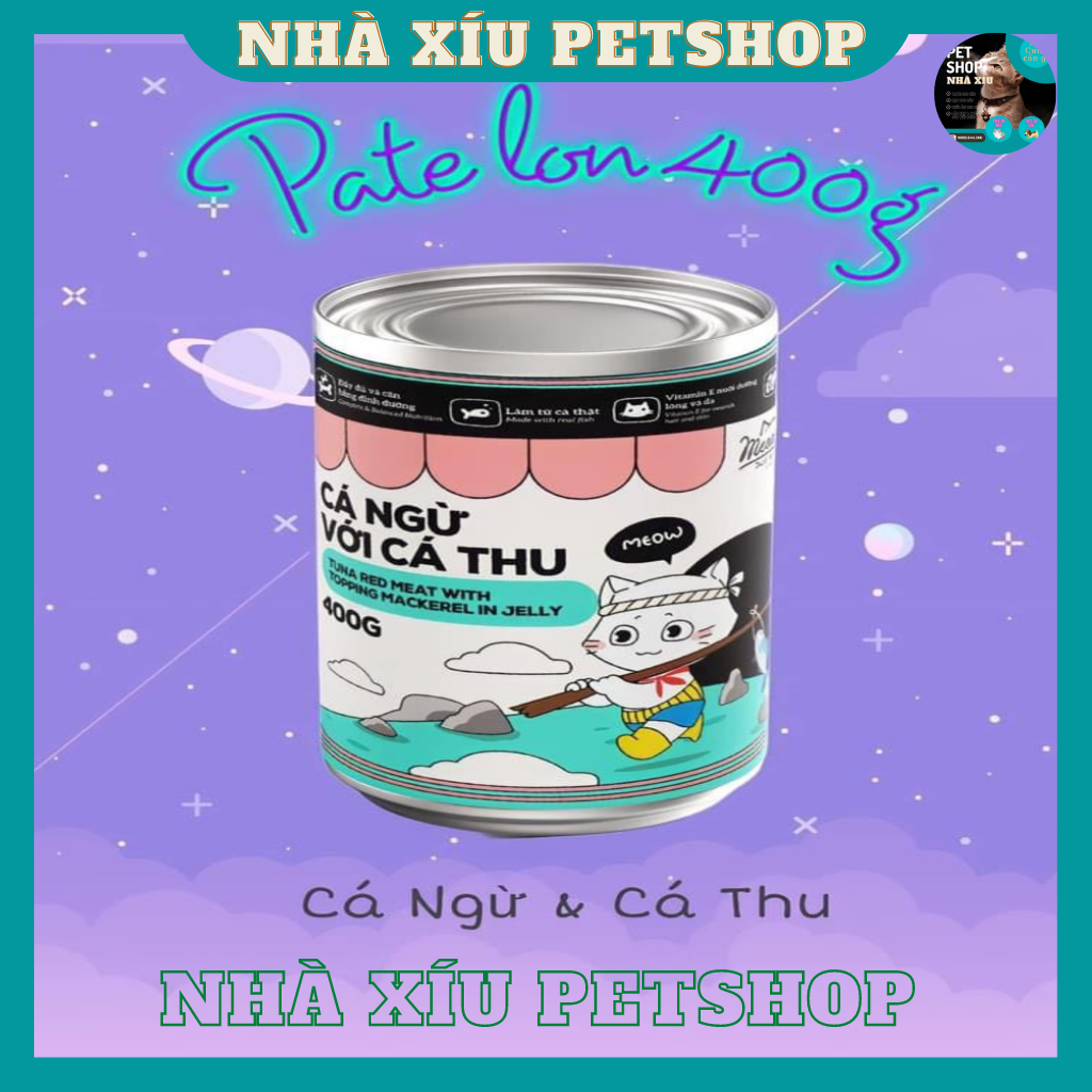 Pate Meowcat Lon 400gr - Thức Ăn Dinh Dưỡng Cho Mèo - Nhà Xíu PetShop