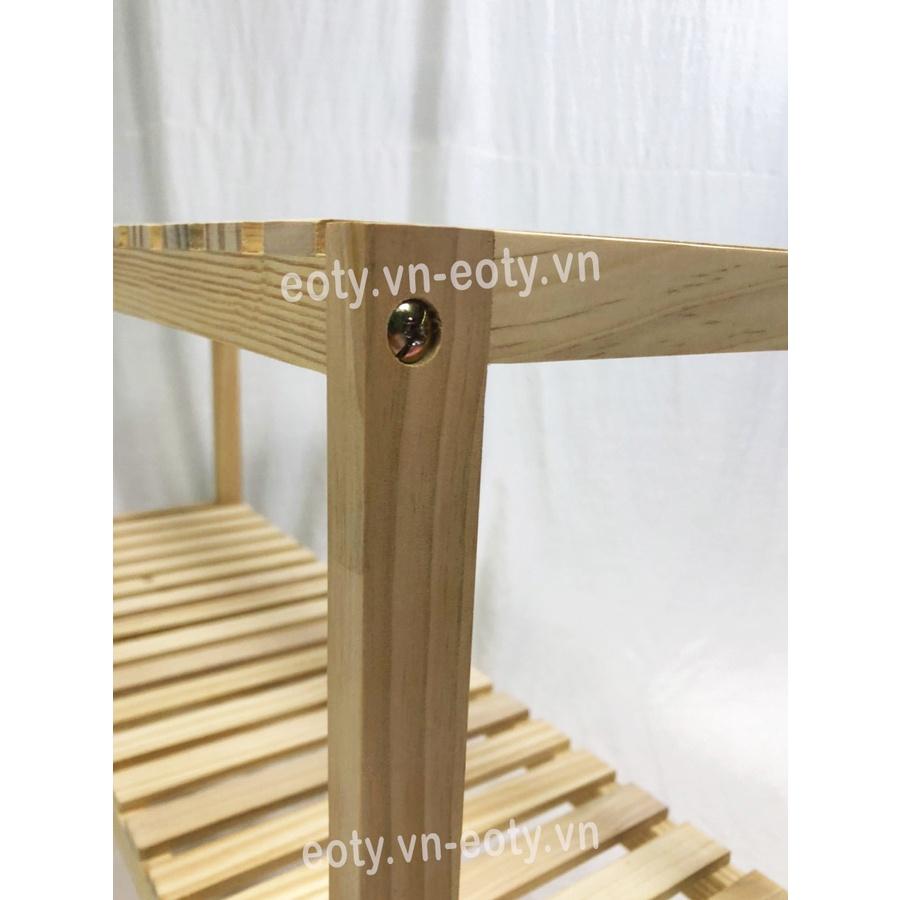 Kệ lò vi sóng 2-3 tầng - Kệ gỗ đa năng nhà bếp, kệ gỗ thông tự nhiên 2-3 tầng Eotygroup