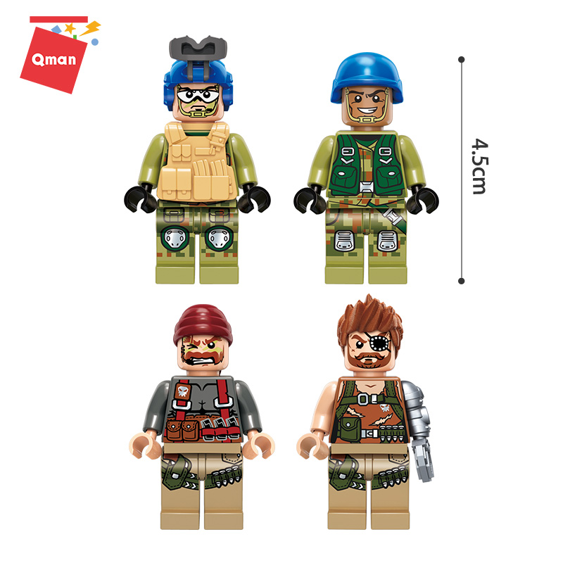 Đồ chơi lắp ghép, xếp hình xe tăng Cuộc tấn công TM3206 QMAN Tank Attack