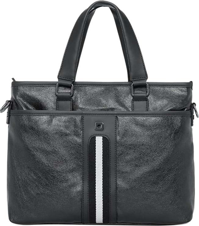 Men's Business Casual Tote Bag Fashion Laptop Briefcase - Black