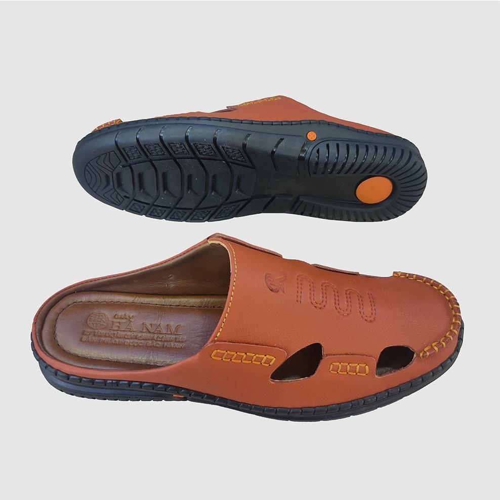 Dép Bít Mũi Nam HÀ NAM Da Bò Thật Cao Cấp GSB20116