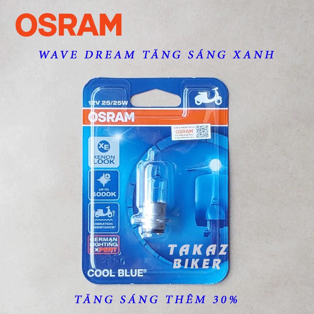 Bóng đèn HALOGEN OSRAM T19 - Tăng sáng trắng pha xanh dương Xenon 25W Xe Dream, Wave, Wave 100, Future 1