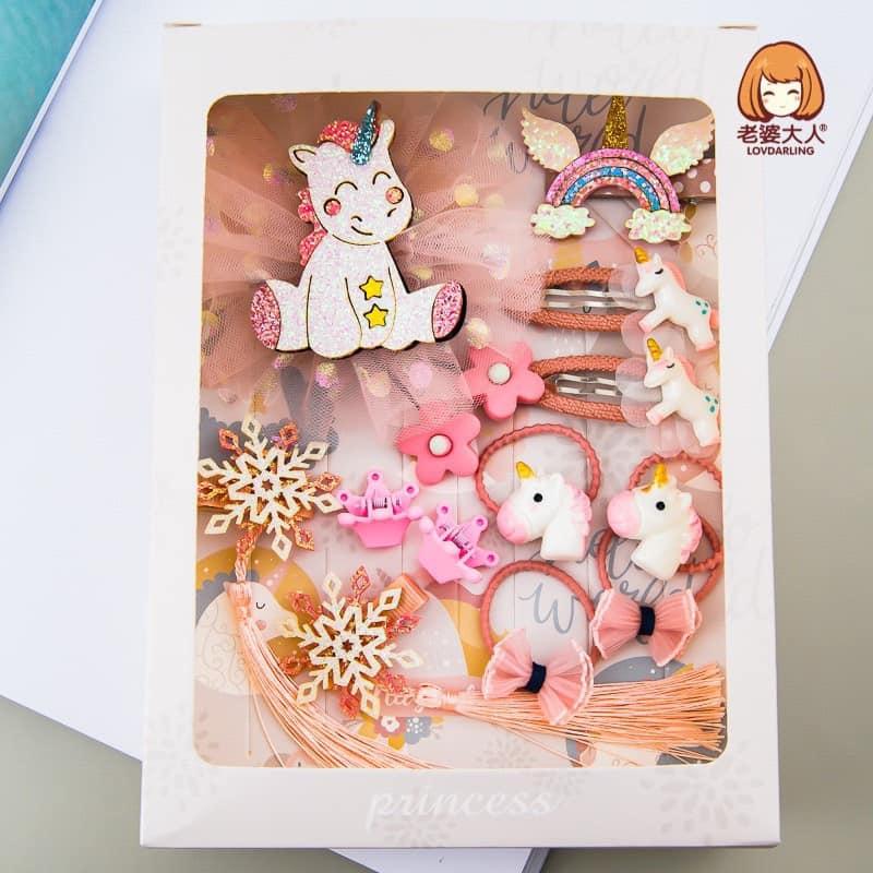 Set phụ kiện tóc cho bé gái xuất Hàn cao cấp