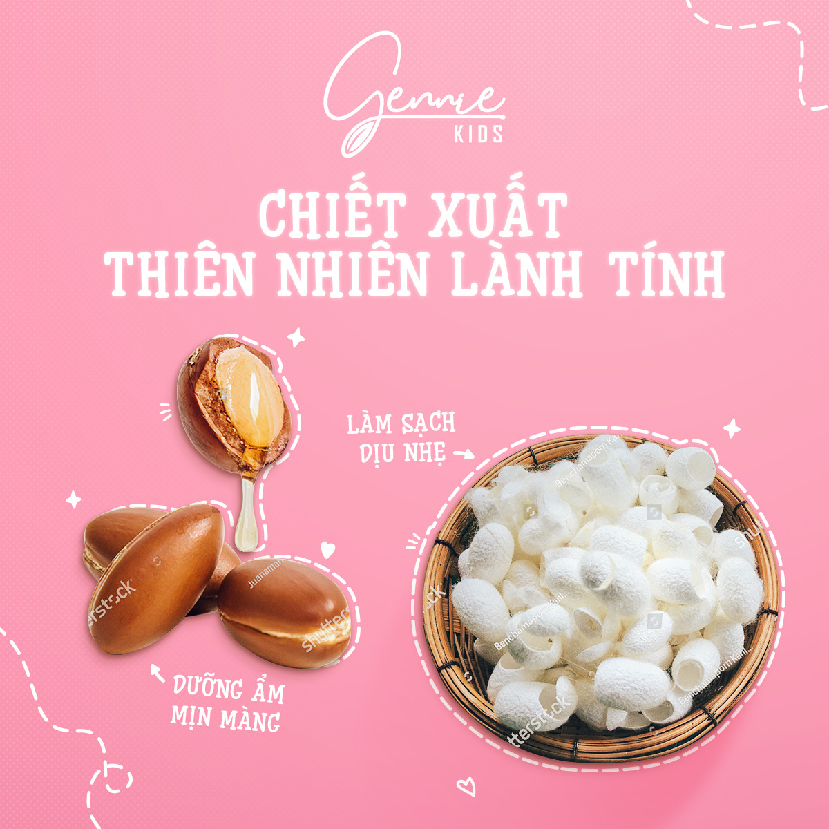 Sữa Tắm Gội 2in1 Gennie Baby Dành Cho Bé Sơ Sinh 400ml Chính Hãng