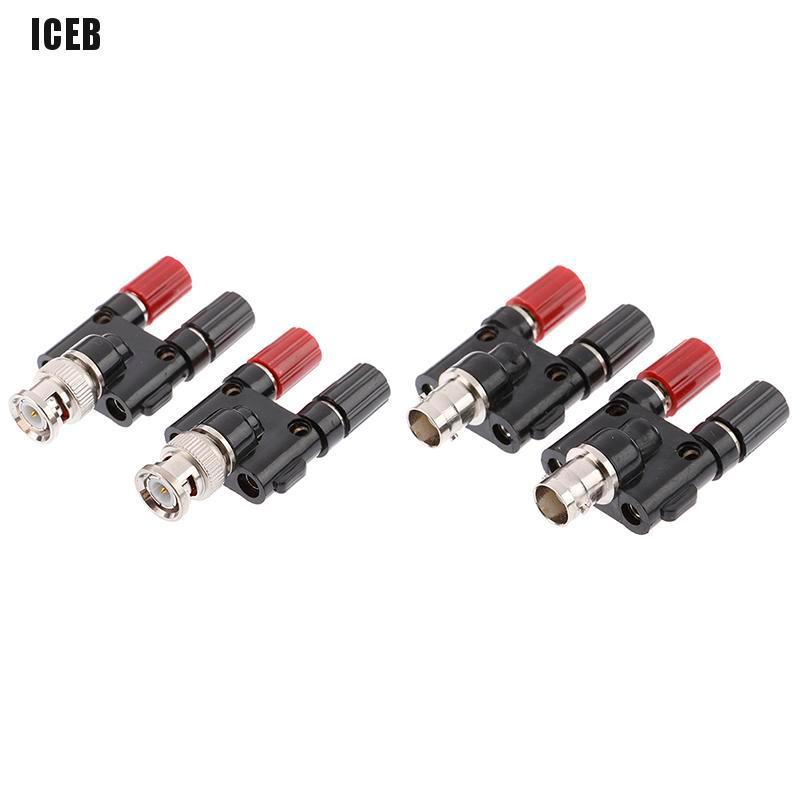 1 Đầu Nối Bnc Male / Female Sang Dual Banana Jack Bắp Chuối 4mm