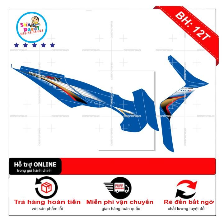 Tem rời wave RSX dán xe xanh