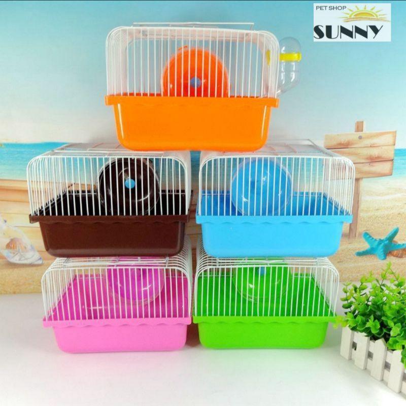 Lồng mini khay cao nhiều màu nuôi hamster