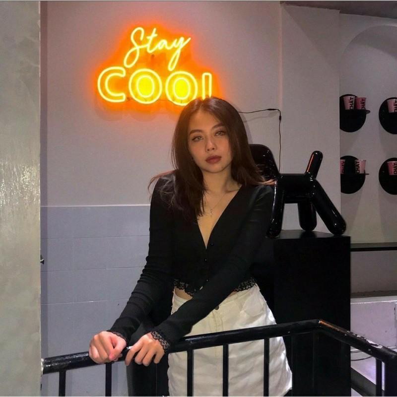 Áo croptop thun tay dài cúc thật viền ren thời trang XIXO - ATN0024