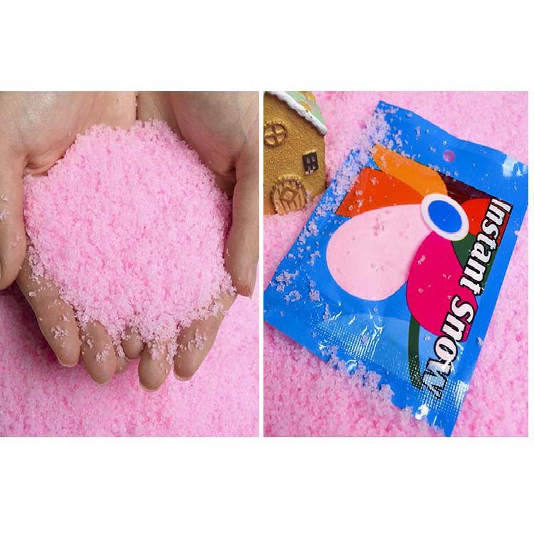 GÓI 25GR TUYẾT NHÂN TẠO NHIỀU MÀU siêu mịn làm cloud slime, gói 25 gram siêu nhiều Hàng xịn