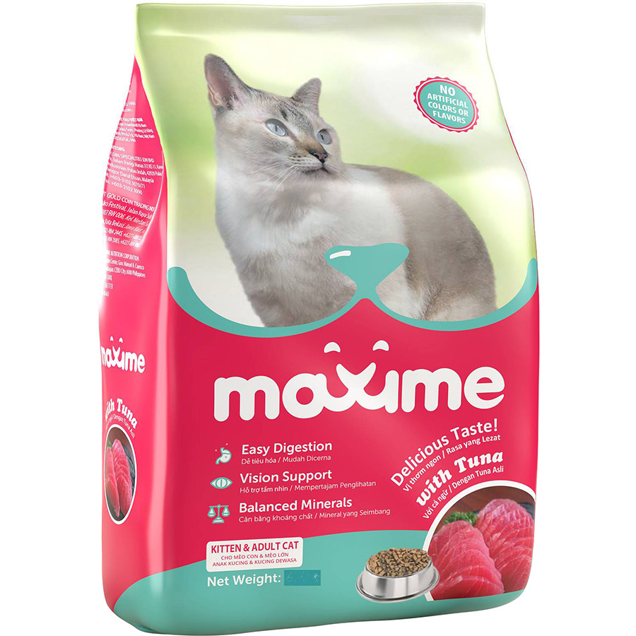 Thức ăn cho mèo con và mèo lớn Maxime