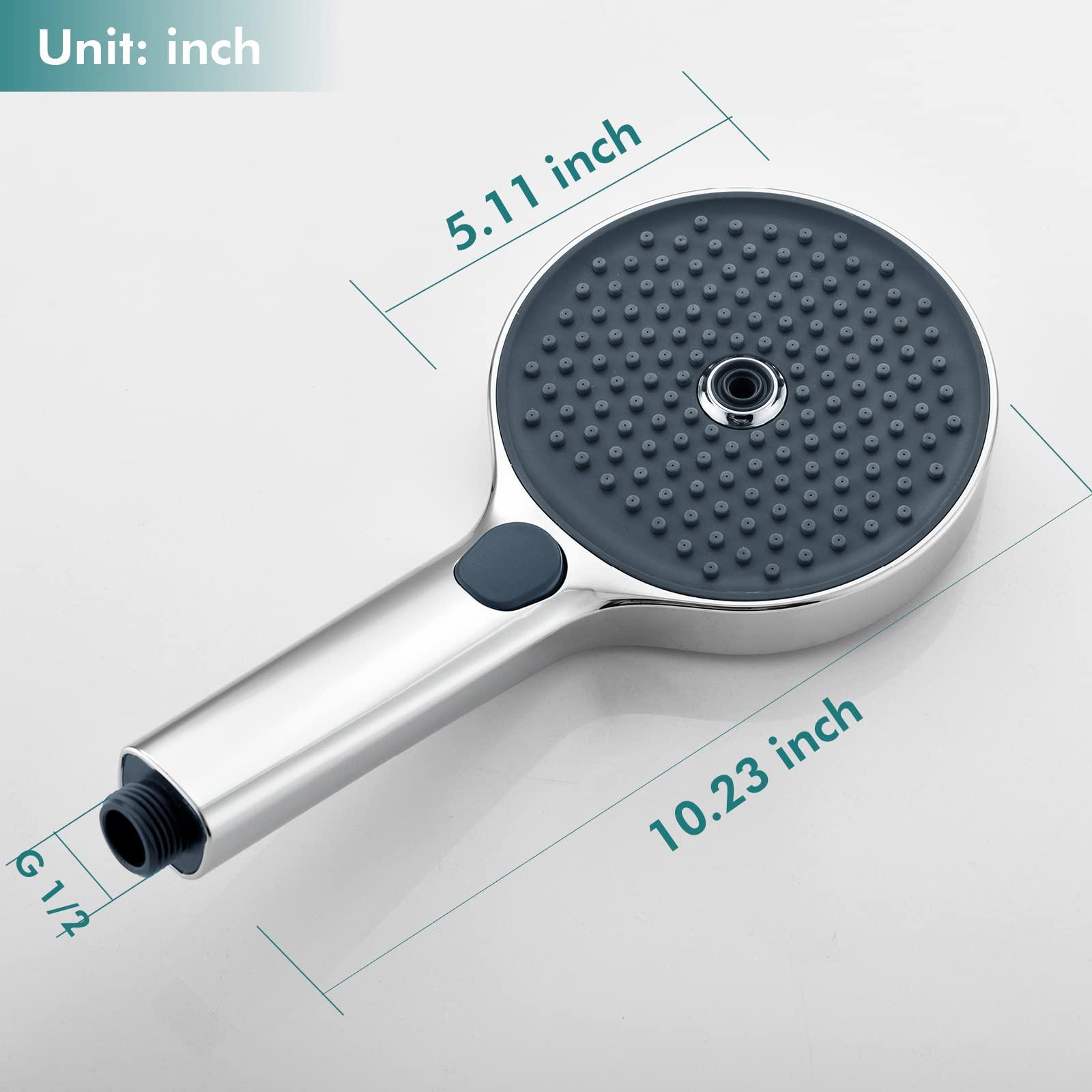 Đầu vòi hoa sen, vòi hoa sen 3 loại máy bay phản lực với áp suất cao, đầu vòi hoa sen tiết kiệm nước, bề mặt được mạ crôm