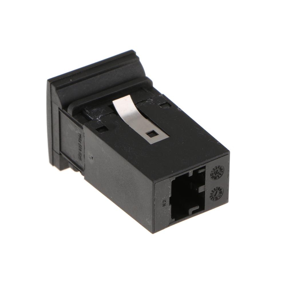 AUX Audio Cable + Switch Socket Black