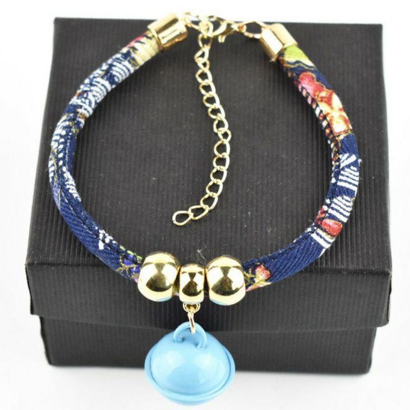 Vòng thổ cẩm chuông cho chó mèo