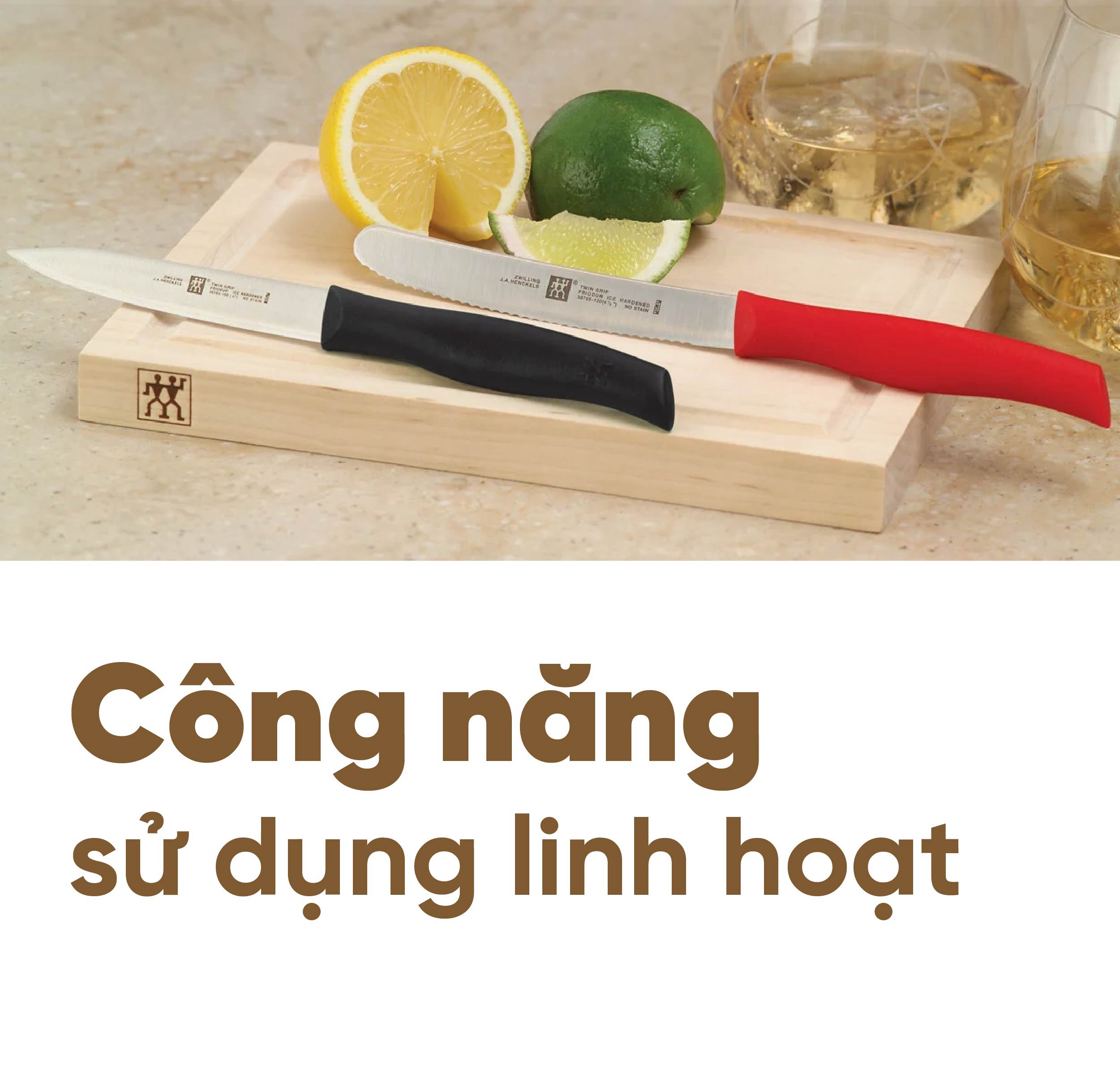 ZWILLING - Dao Gọt Twin Grip Màu Vàng - 8cm