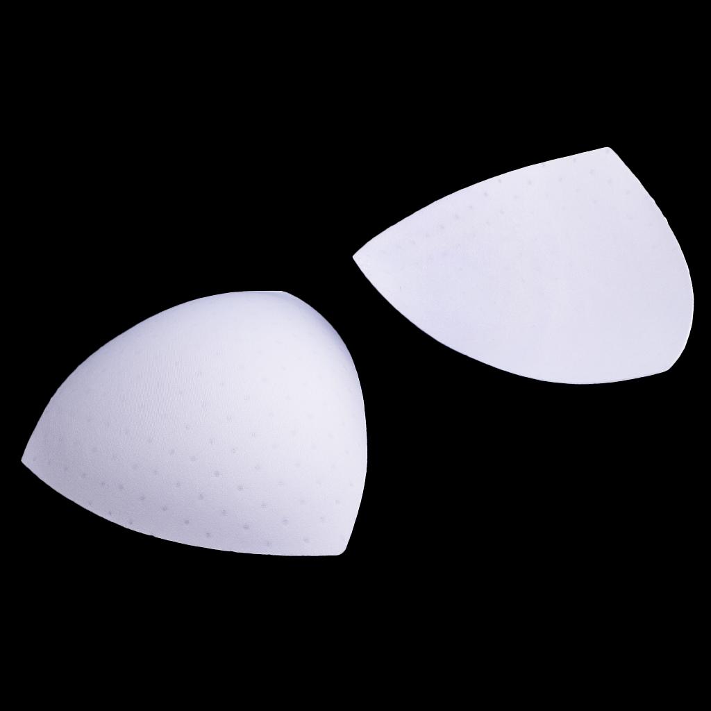 2x3 Pairs Triangle Sewing In Insert Foam Soft Cup Removable Padded White