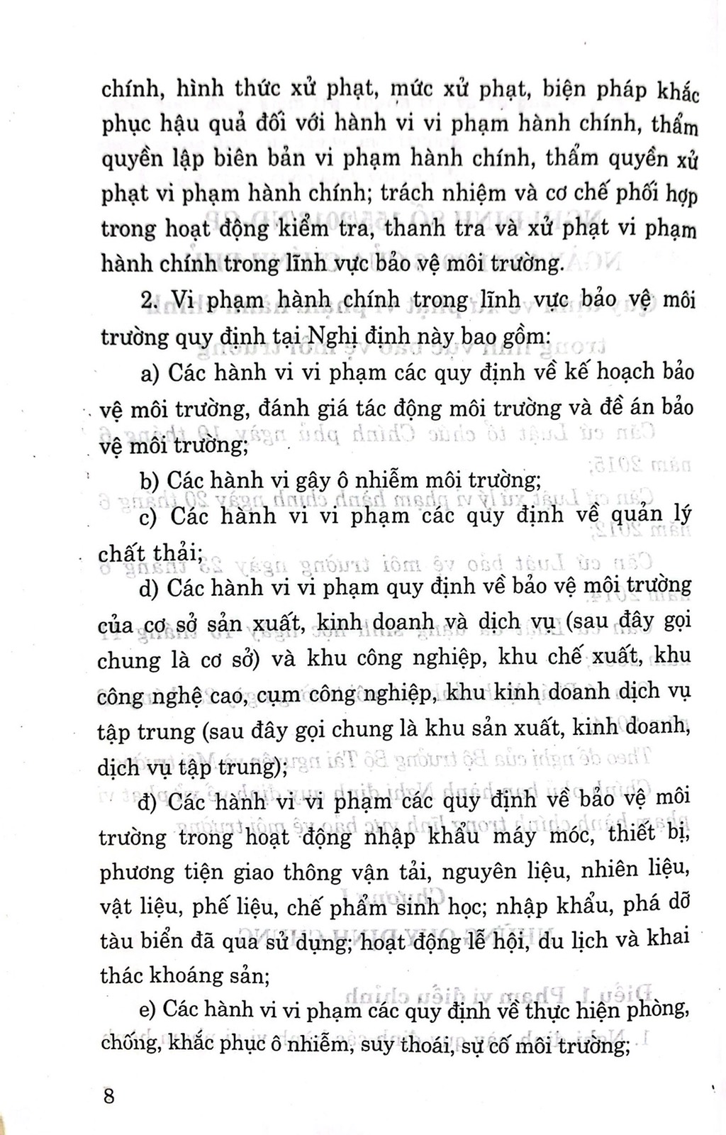 Nghị định của Chính phủ về xử phạt vi phạm hành chính trong lĩnh vực bảo vệ môi trường