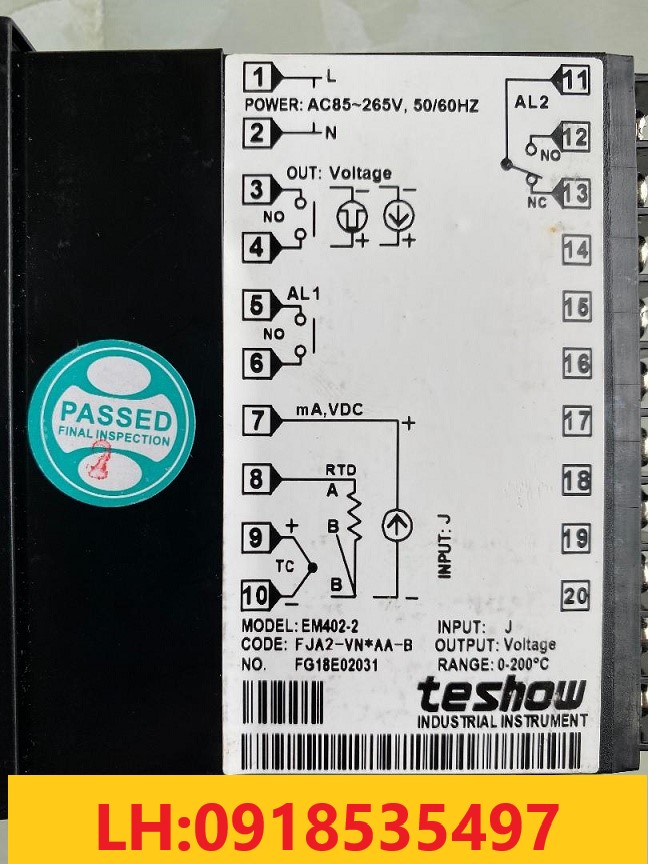 ĐỒNG HỒ NHIỆT ĐỘ EM402-2 TESHOW