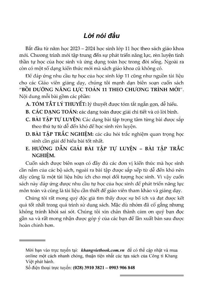 Sách - Bồi Dưỡng Năng Lực Toán 11 - Tập 2