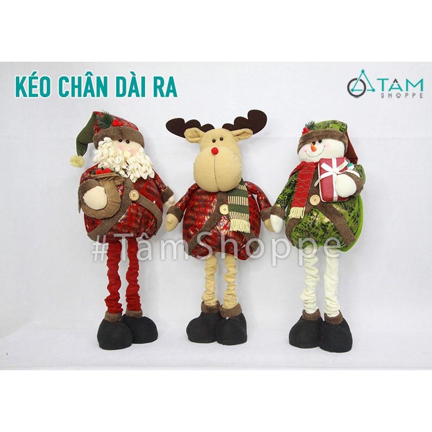 Thú nhồi bông ông già noel tuần lộc người tuyết chân rút QTNOEL-05