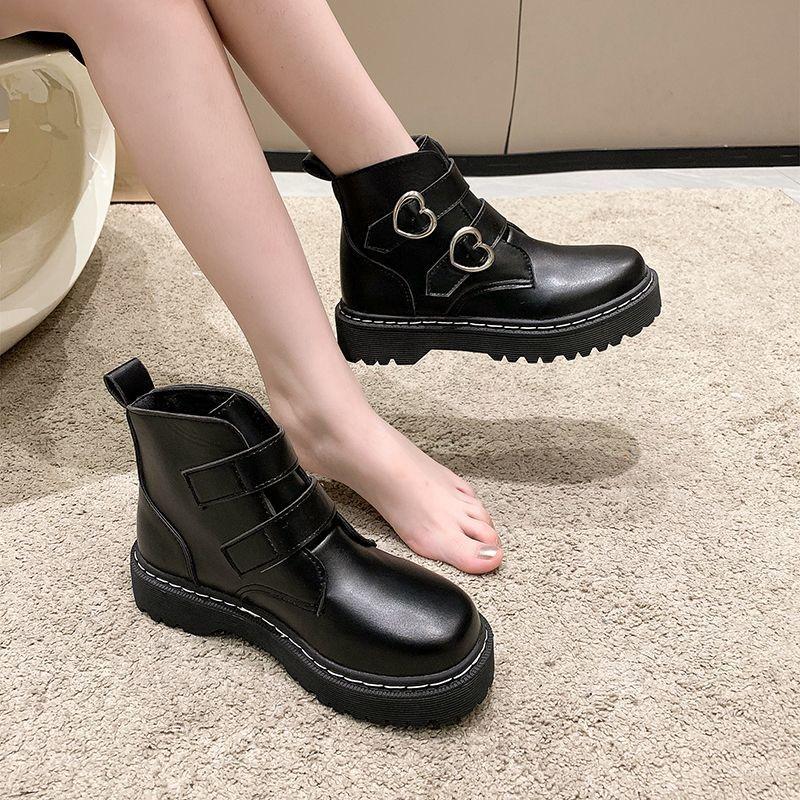 Giày Bốt Martin Cổ Thấp Mẫu Mới 2022 Phong Cách Anh Quốc Thời Trang Thu Đông Cho Nữ