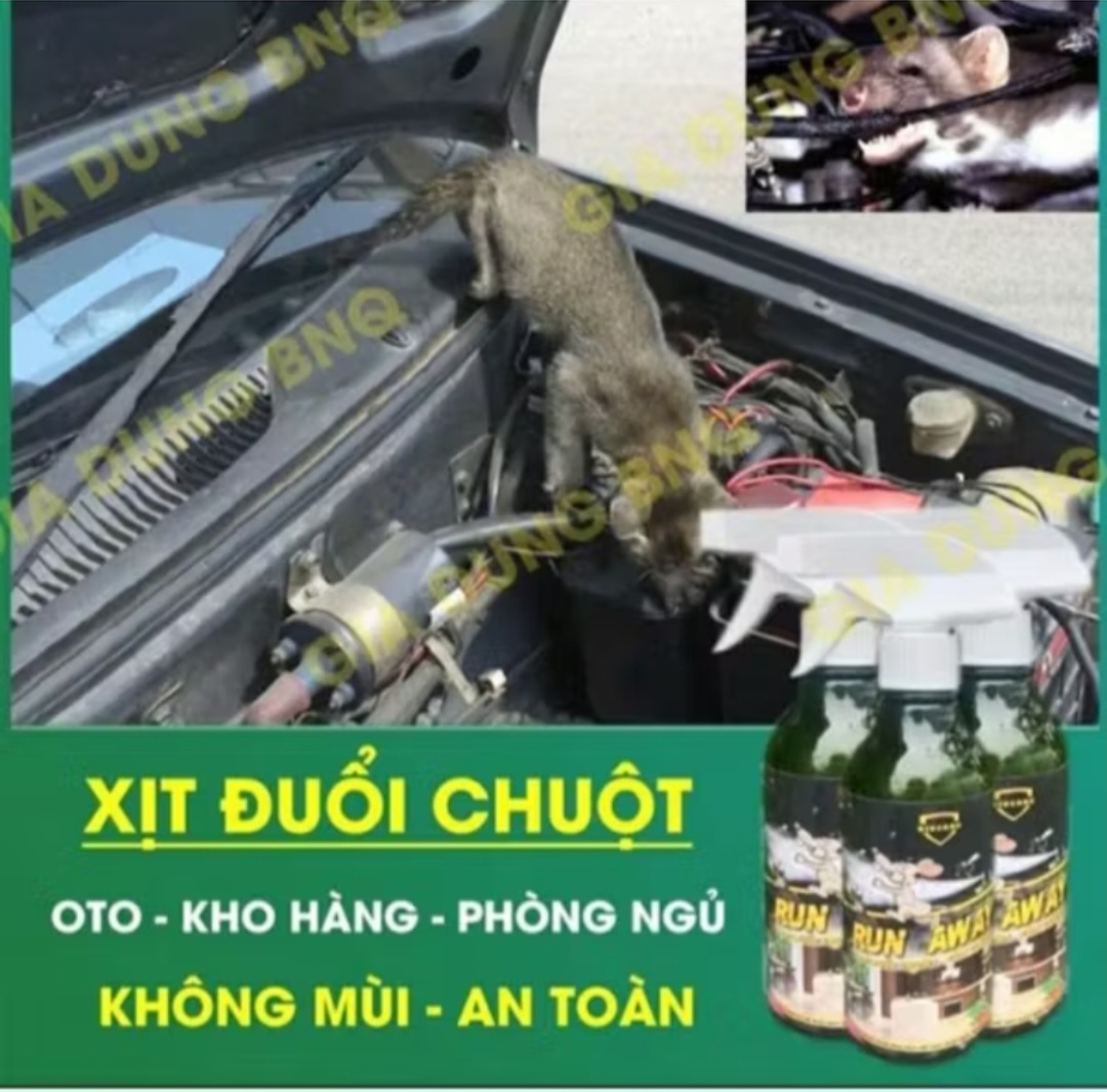1 CHAI XỊT ĐUỔI CHUỘT BẰNG THẢO MỘC AN TOÀN CHẤT LƯỢNG CHO MỌI NHÀ