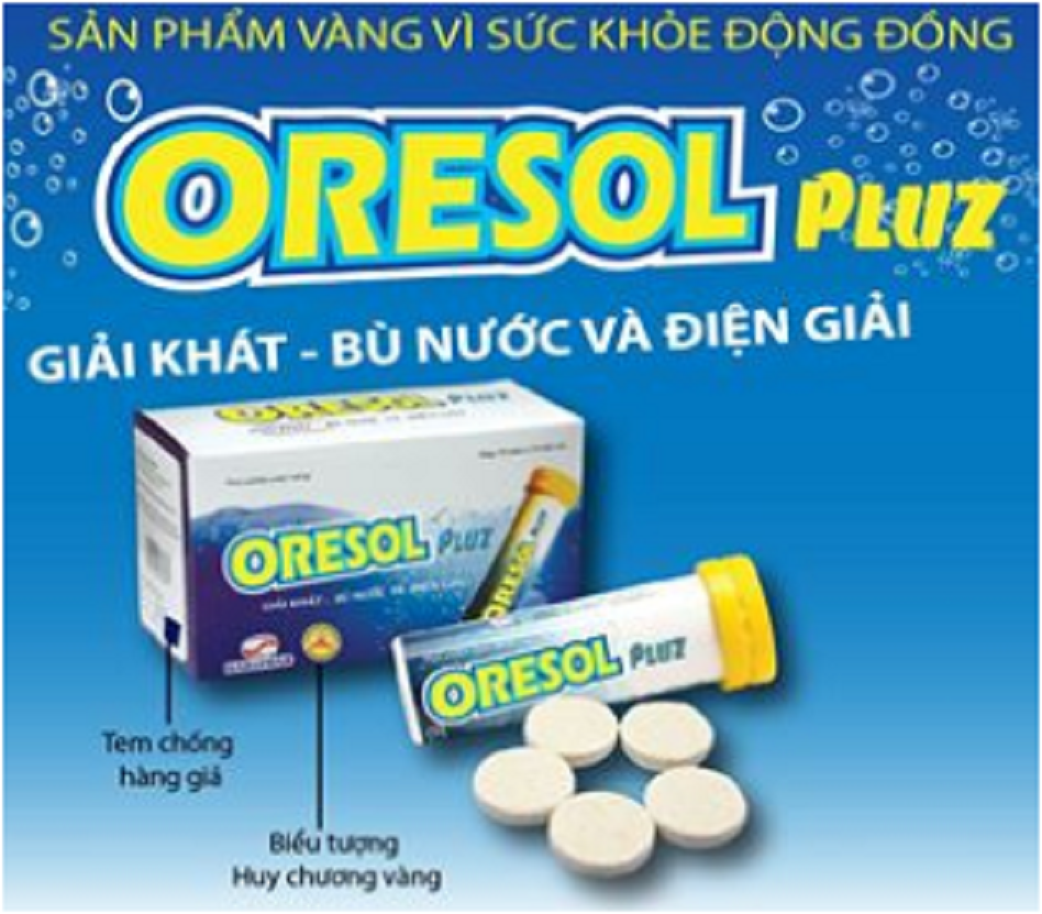 Viên sủi Oresol Pluz tăng cường sức đề kháng, giải khát, bù nước và điện giải