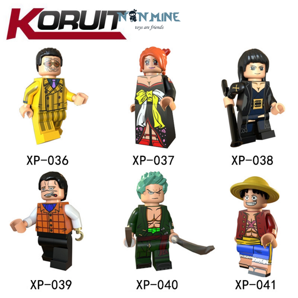 Minifigures Lắp Ráp Mô Hình Nhân Vật Hoạt Hình Truyện Tranh One Piece Luffy Zoro XP036 - 041 Bán Lẻ