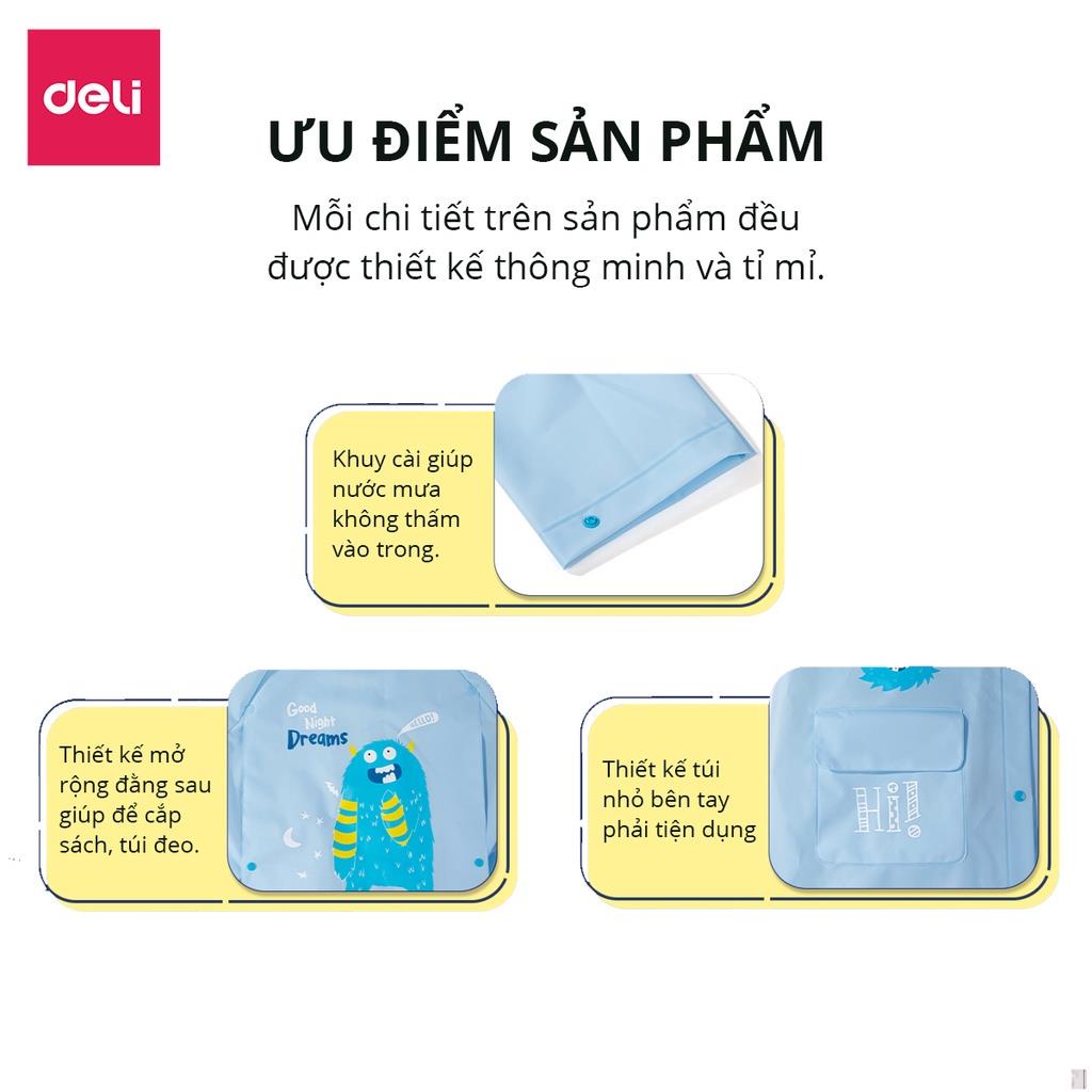 Áo Mưa Bít Trẻ Em Cho Bé Cute Dễ Thương Siêu Dày Chống Thấm Nước Có Phản Quang Phơi Mau Khô Ráo Che Kín Người Kèm Túi Đựng Deli - Chất Liệu An Toàn Có Lựa Chọn Nhiều Size Màu Sắc