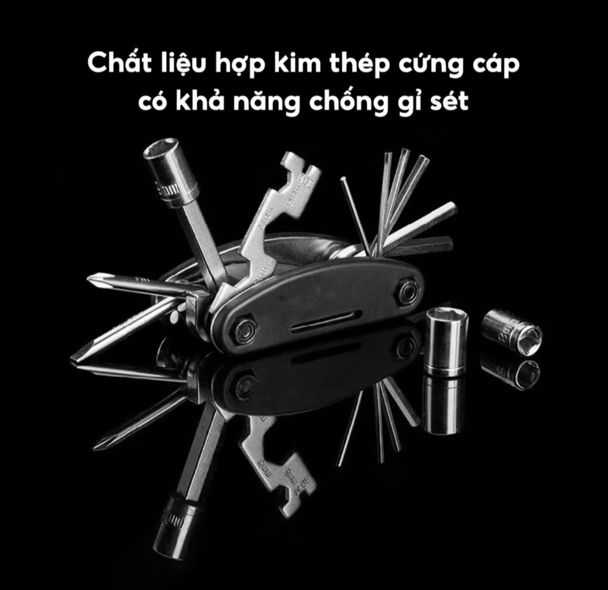 Bộ Lục Giác 16 Chi Tiết Sửa Chữa Xe Đạp Xe Máy Đồ Dùng Đa Năng Có Tua Vít Tiện Lợi Thép Không Gỉ