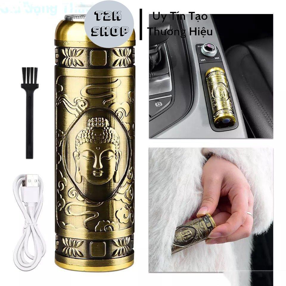 Máy Cạo Râu Mini Đa Năng Vỏ Đồng, Sạc USB, Nhỏ Gọn Bỏ Túi, Cạo Sạch Nhanh Tiện Lợi  - T2K Shop