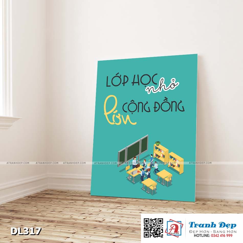 Tranh động lực trang trí phòng làm việc - Lớp học nhỏ, cộng đồng lớn - DL317