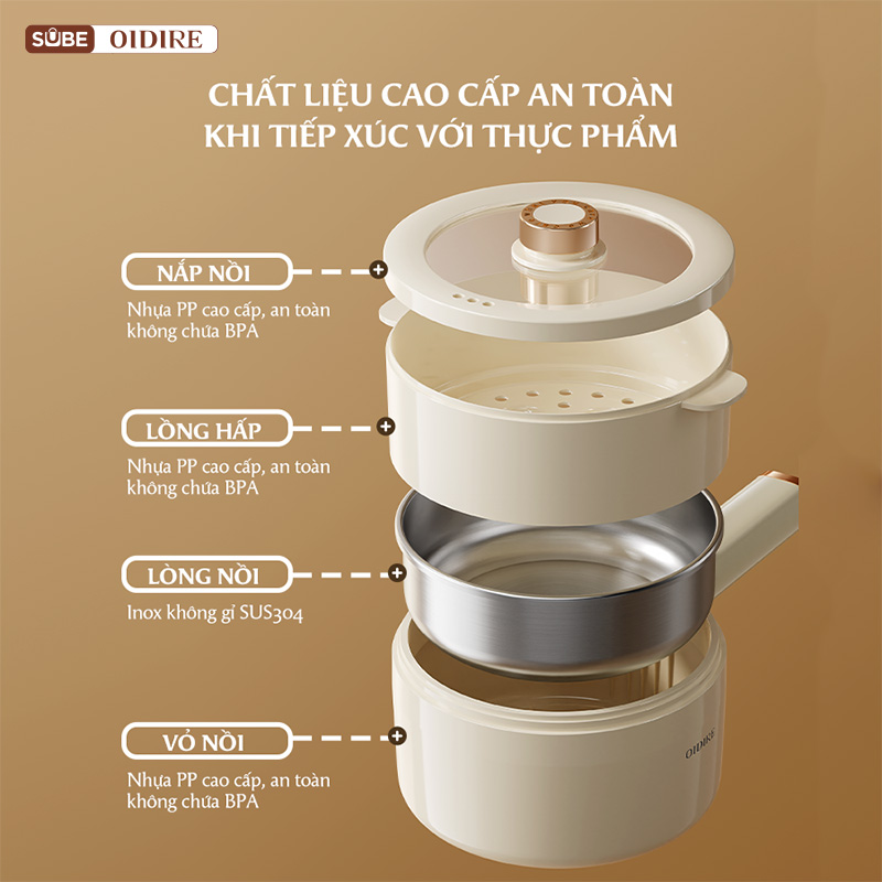 Nồi điện đa năng OIDIRE 1.8L ODI06A (700W) - Hàng chính hãng