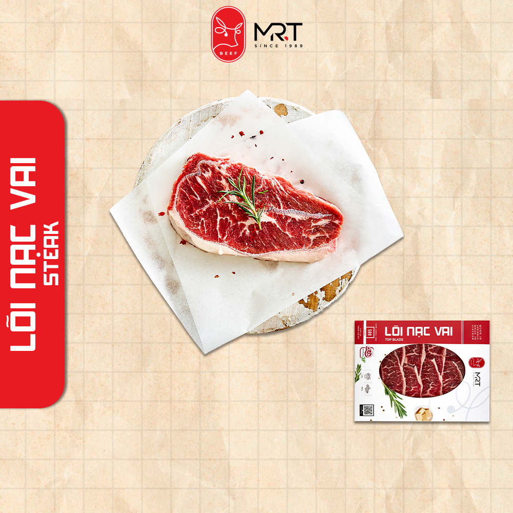 Lõi nạc vai (Steak) | 100% nhập khẩu | Dùng ăn Beef Steak | Giao siêu tốc HCM | Mr.T Beef